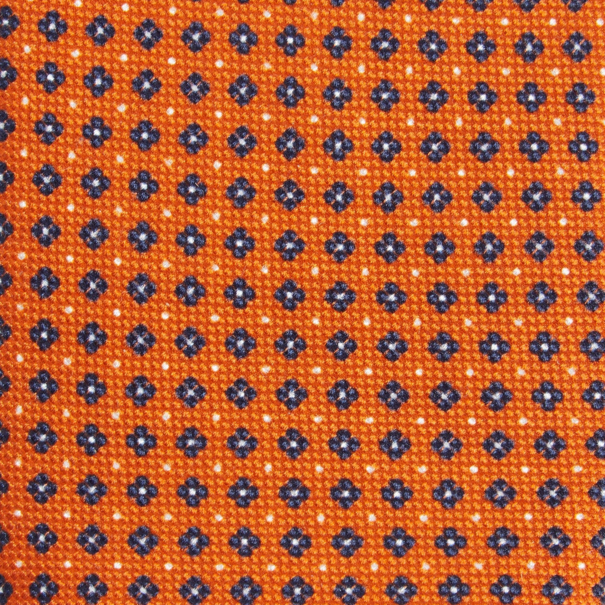 Geometric Floral Print Silk Tie